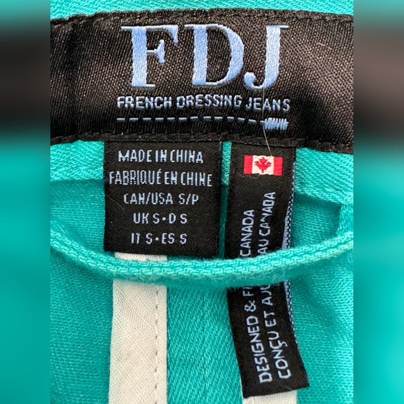 French Dressing Jeans Denim Jacket Turqoise Size Small - Picture 3 of 5